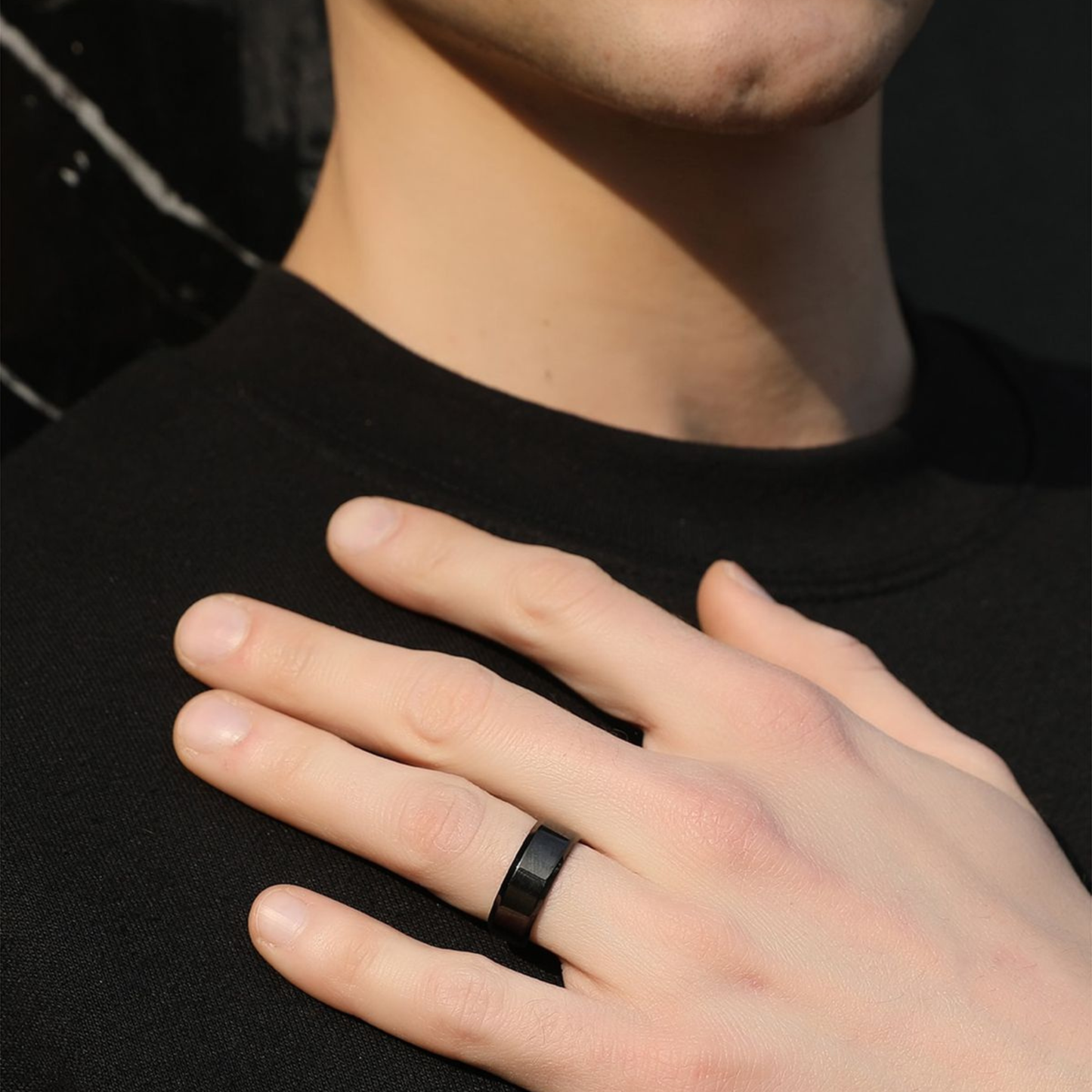 Éclat Nocturne – Obsidian Ring