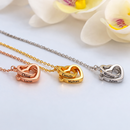 Coffret Rose Éternelle & Collier personnalisé