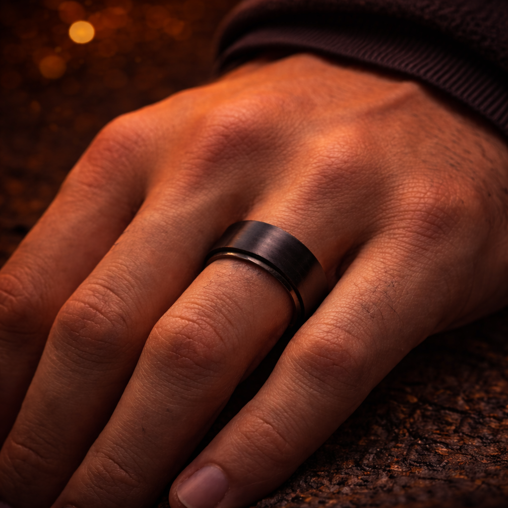 Éclat Nocturne – Obsidian Ring