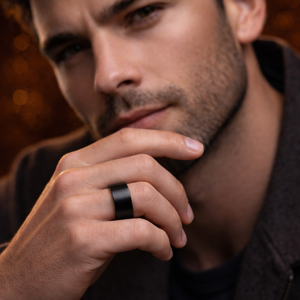 Éclat Nocturne – Obsidian Ring