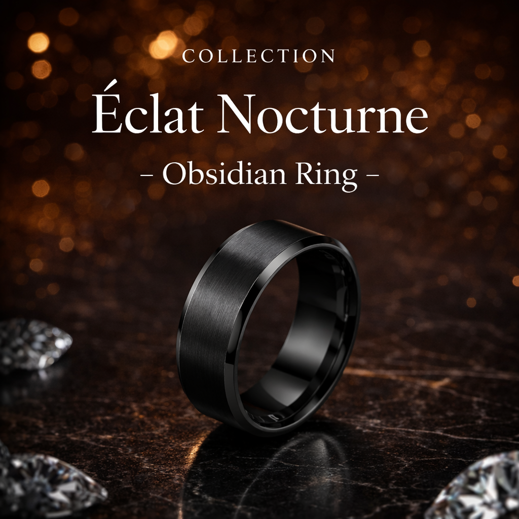 Éclat Nocturne – Obsidian Ring