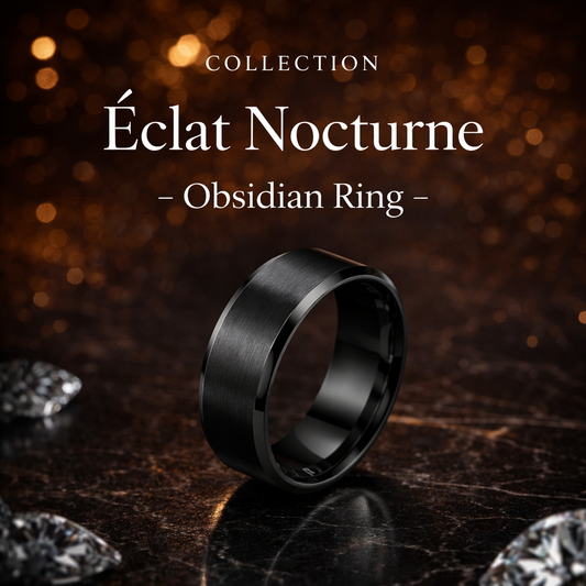 Éclat Nocturne – Obsidian Ring